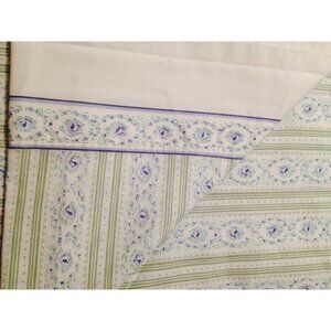 Vintage-Inspired Floral Stripe Flat Sheet | Queen/King Size | 102" W x 115" L |
